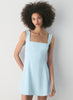 Fit-and-flare dress with a square neckline and bows