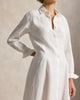 Self-Tie Linen Shirtdress