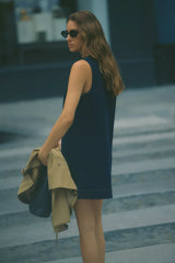 Maeve Emmy Sleeveless Denim Swing Dress