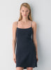Japanese crepe strappy mini dress-dark night navy