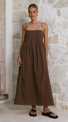 Stayla Maxi Dress - Chocolate