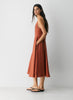 V-neck linen maxi dress