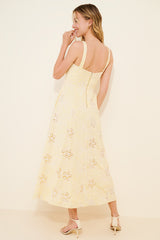 Lilah Eyelet Corset Midi Dress