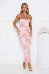 Estelle Mesh Maxi Dress Light Pink