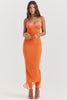 flame orange maxi dress