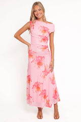 Talyne Maxi Dress - Pink Floral