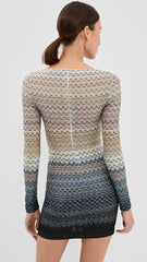 Long Sleeved Dress with Boat Neck