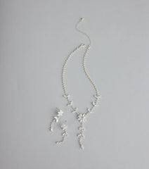 Starlet Bloom Rhinestone Necklace And Earrings Set