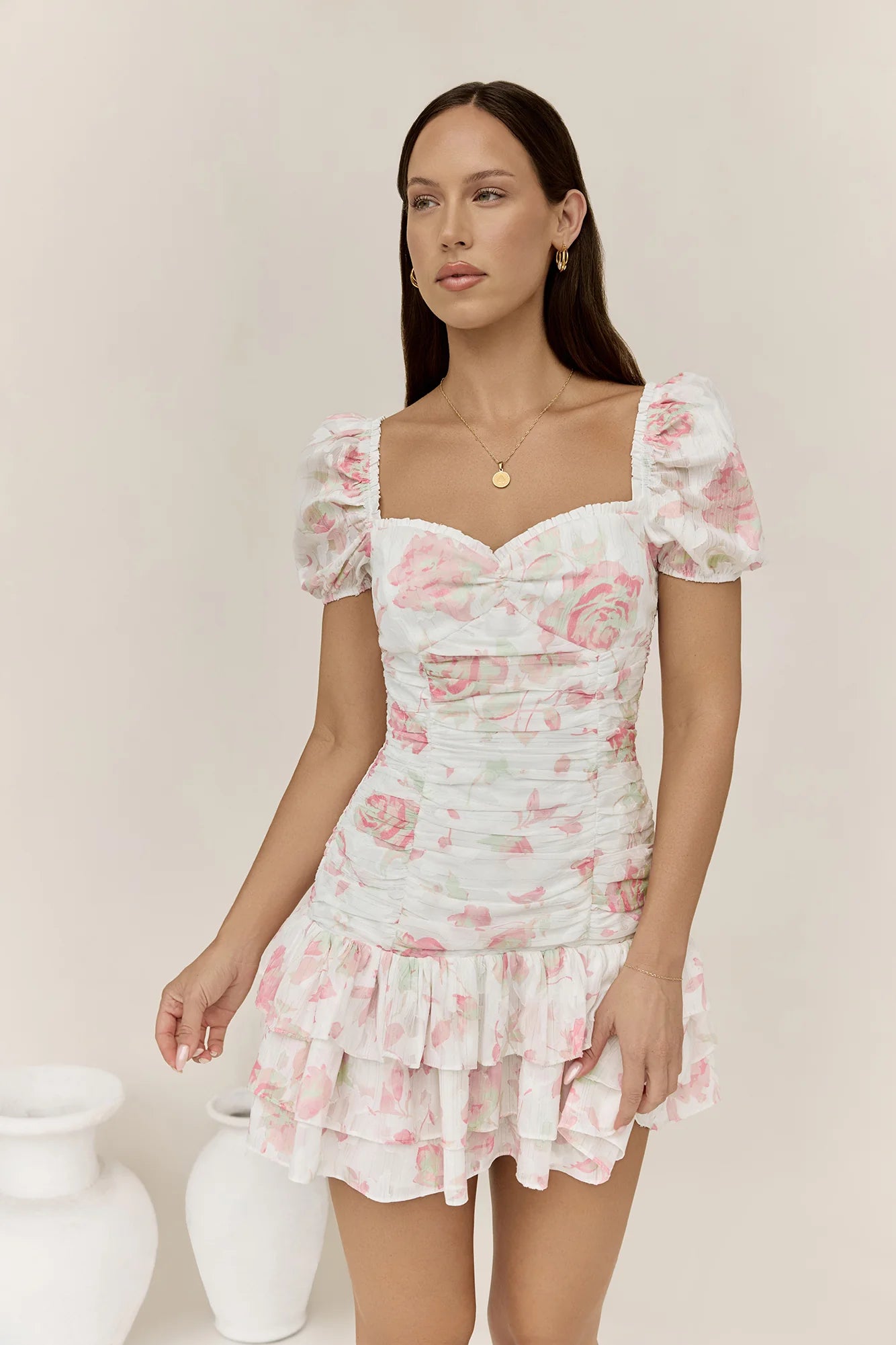 Flora's Dream Mini Dress White