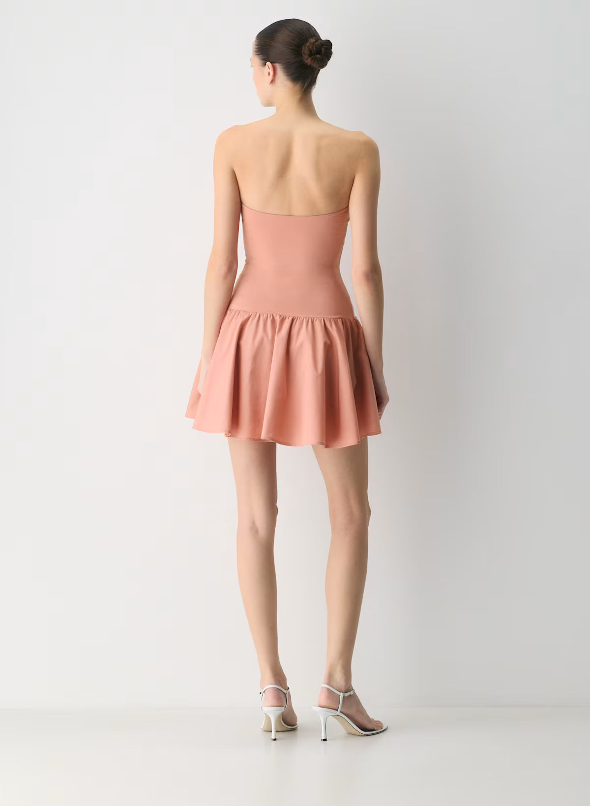 Contour & cotton poplin strapless dress