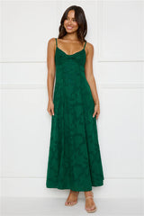 Pine Blossom Maxi Dress Green