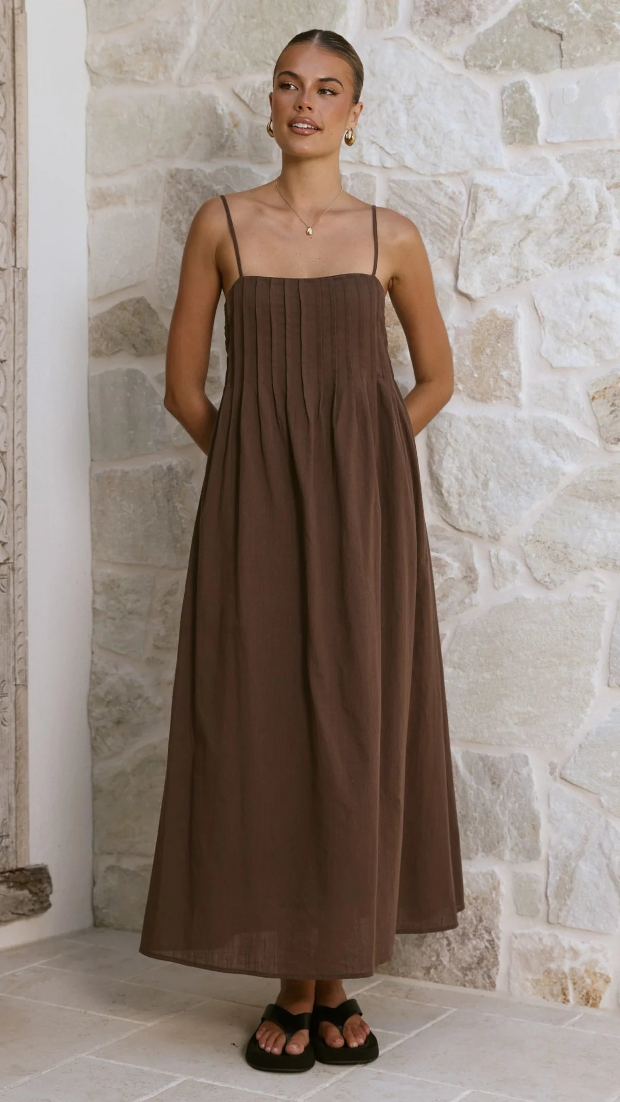 Stayla Maxi Dress - Chocolate