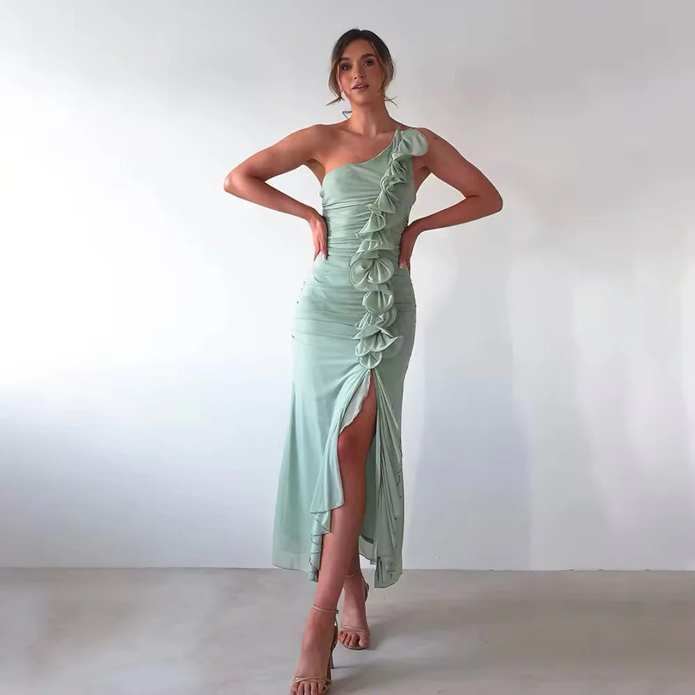 Ruffles And Champagne Dress