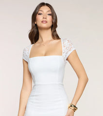 Carolyn Crepe Midi Formal Dress