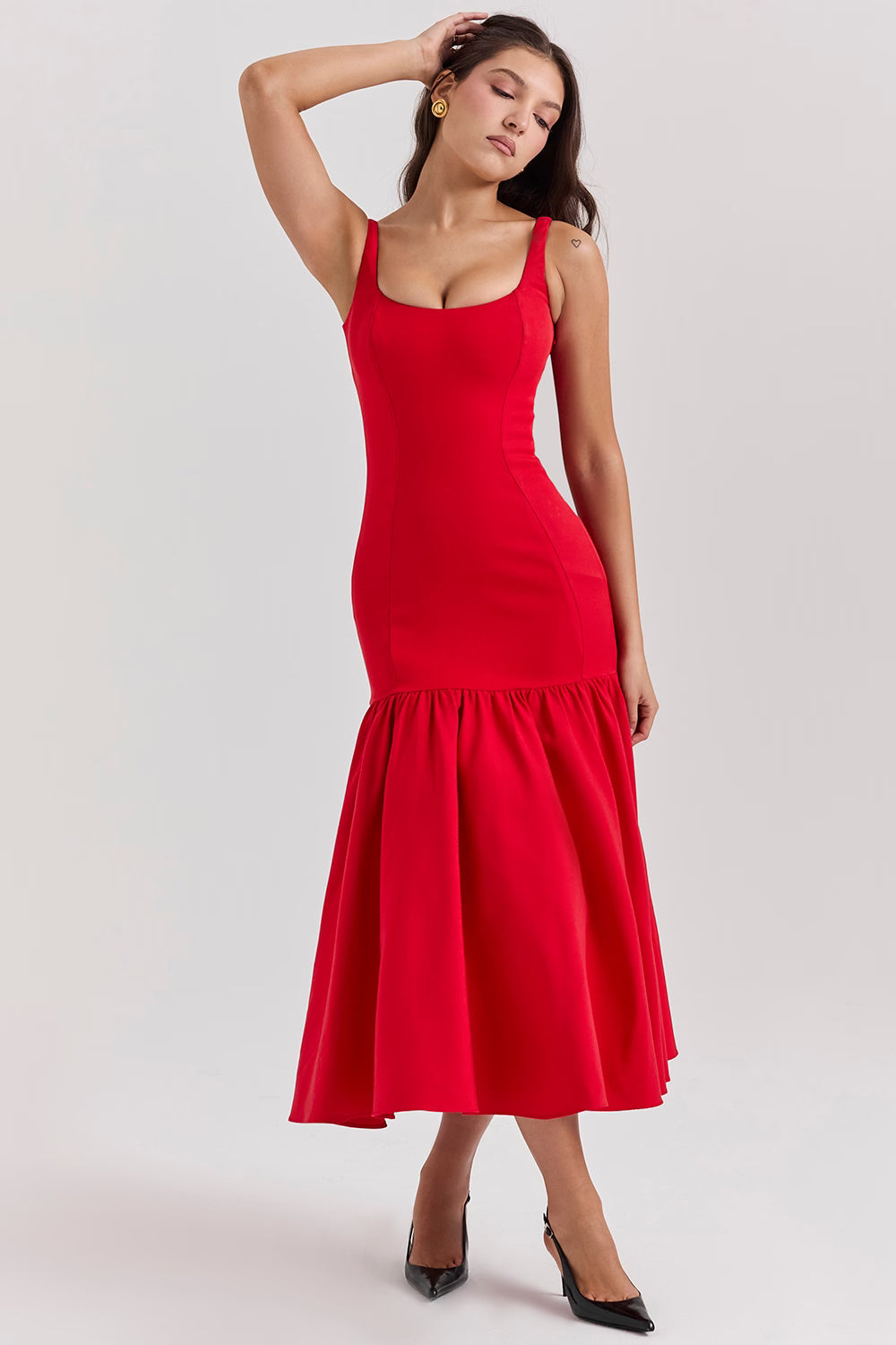 Elliatt Valencia Tiered Halter Gown