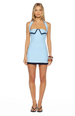 Sylas Light Blue Micro Mini Dress