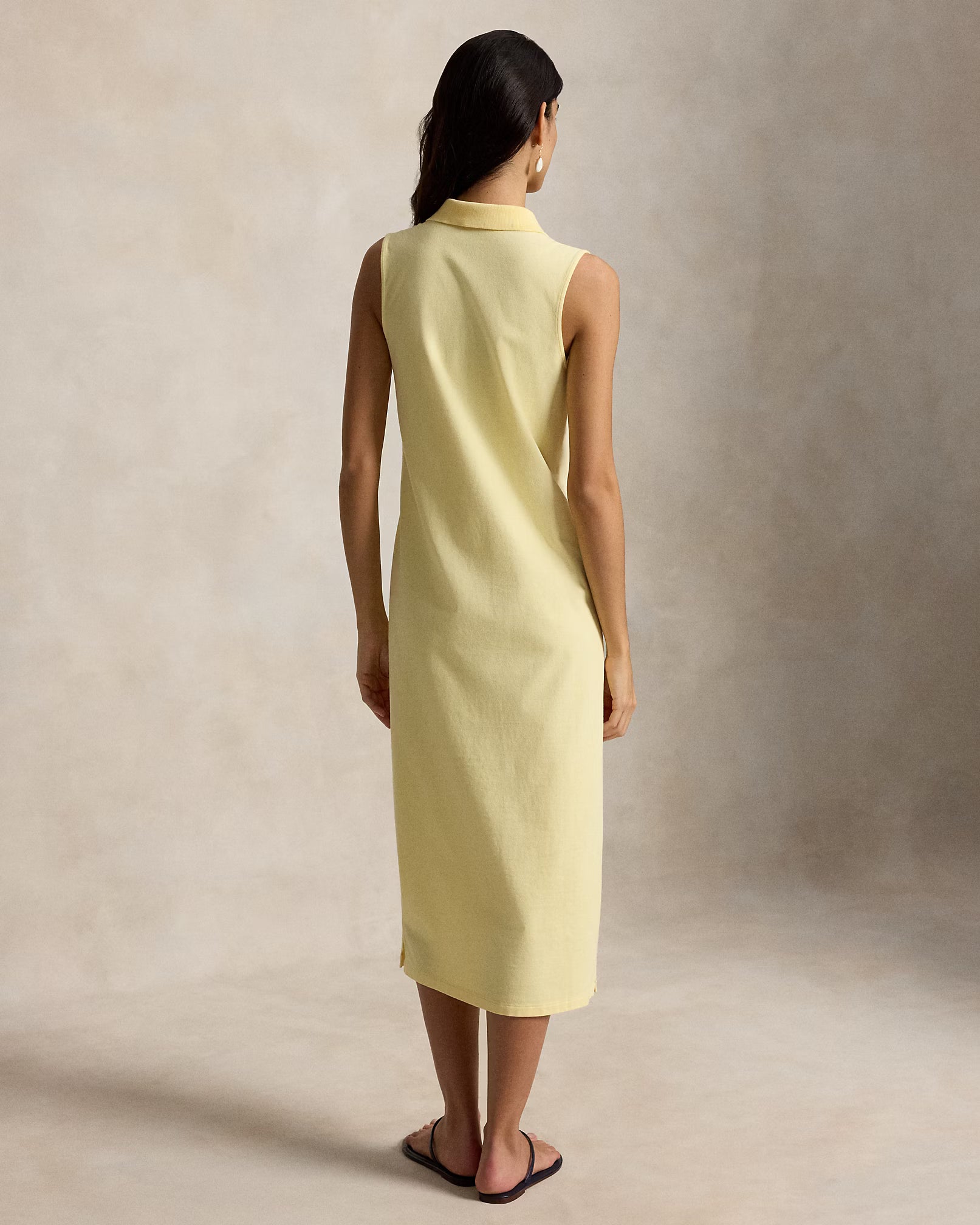Stretch-Cotton Sleeveless Polo Dress