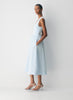 Cotton poplin midi dress with Contour bodice