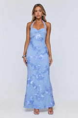 Love Muse Halter Maxi Dress Blue