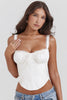rich brown lace back corset