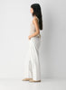 Linen bustier with a square neckline