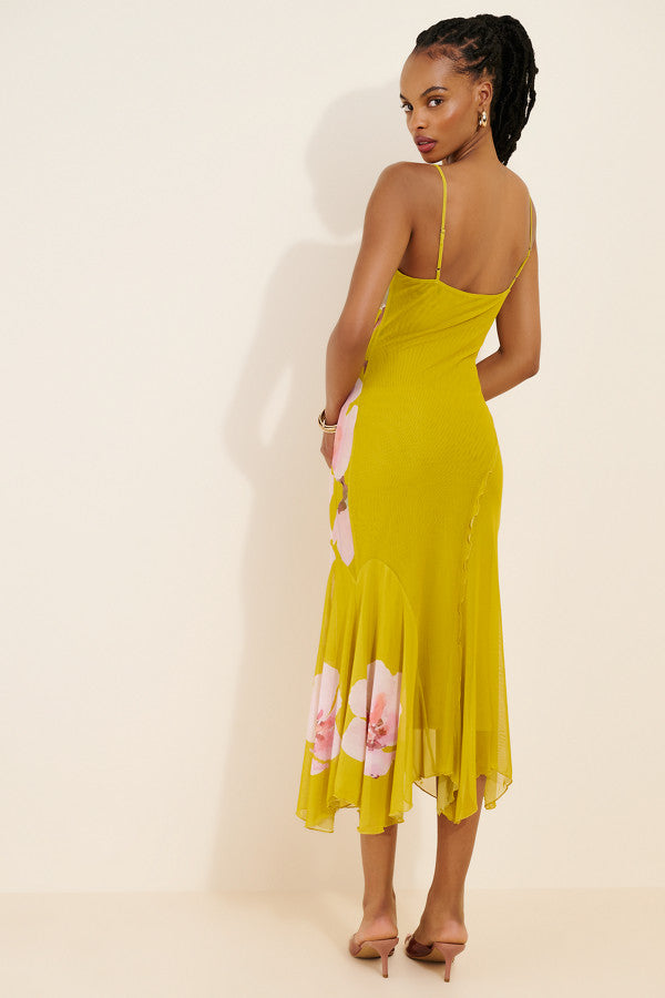 Floral Cowl Neck Slip Dress
