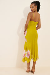 Floral Cowl Neck Slip Dress