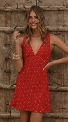 Gabriella Mini Dress - Red Floral