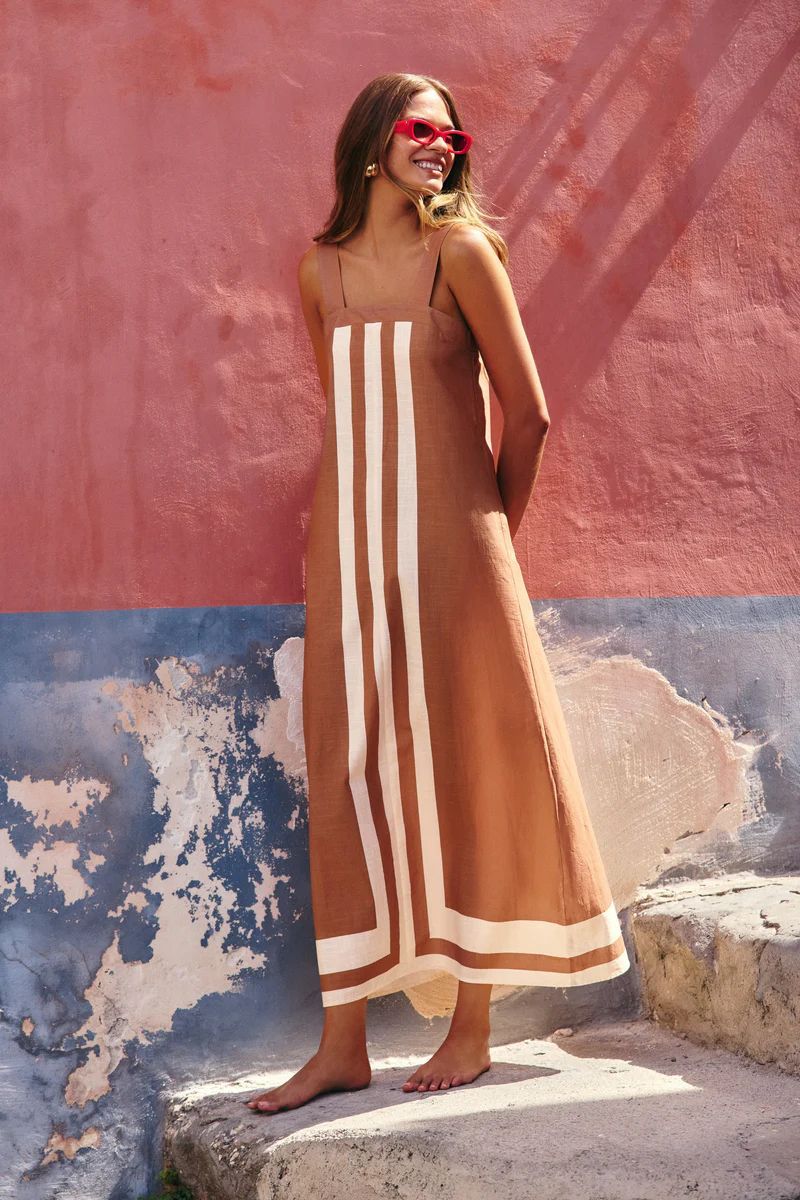 Sea Resort Colorblock Maxi Dress
