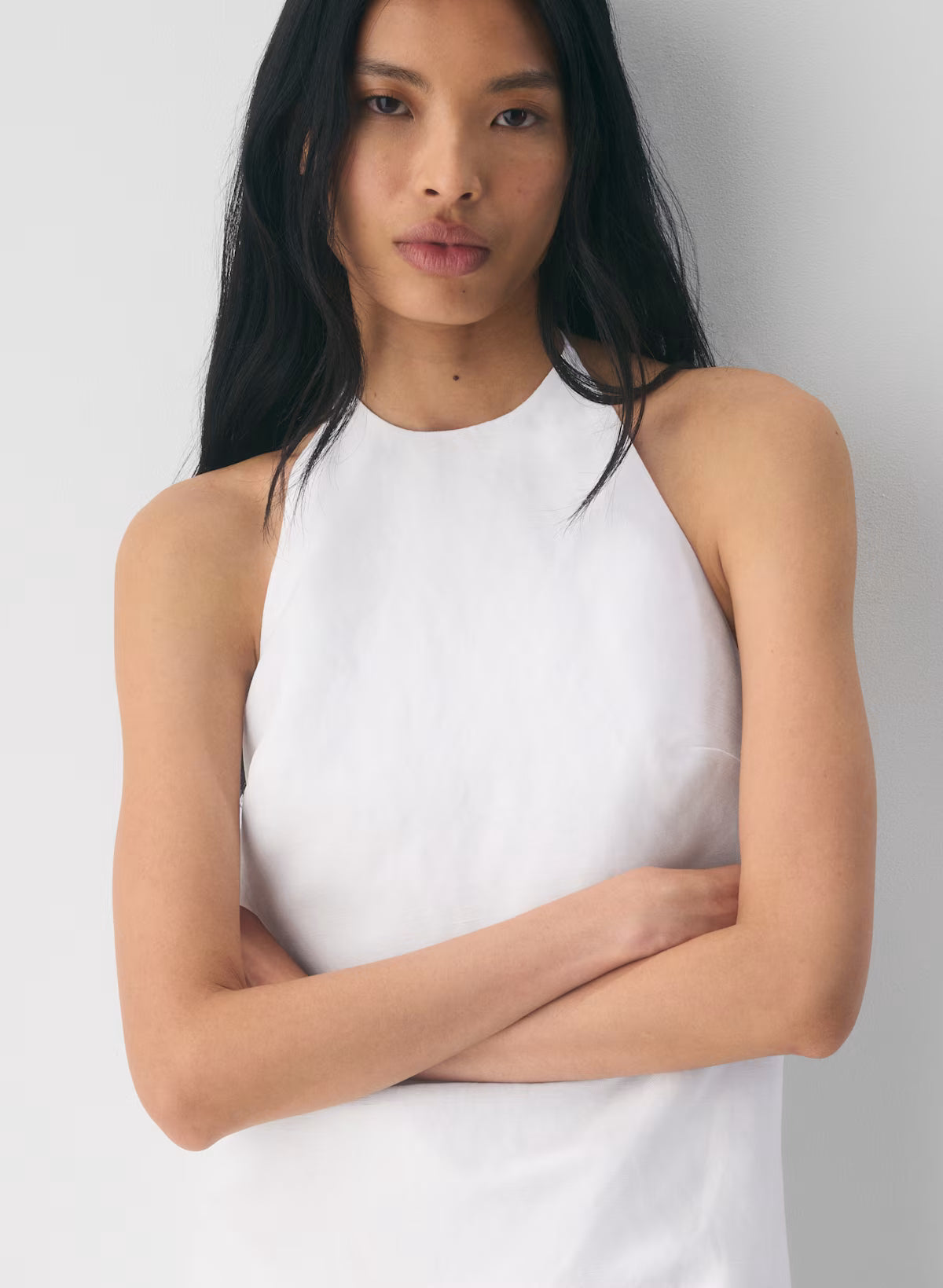 Stillwater Halter Dress -Linen halterneck micro dress
