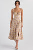 peony print bustier sundress