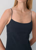 Japanese crepe strappy mini dress-dark night navy