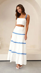 Hazel Blues® |  Contrast Trim Cami and Maxi Skirt Set