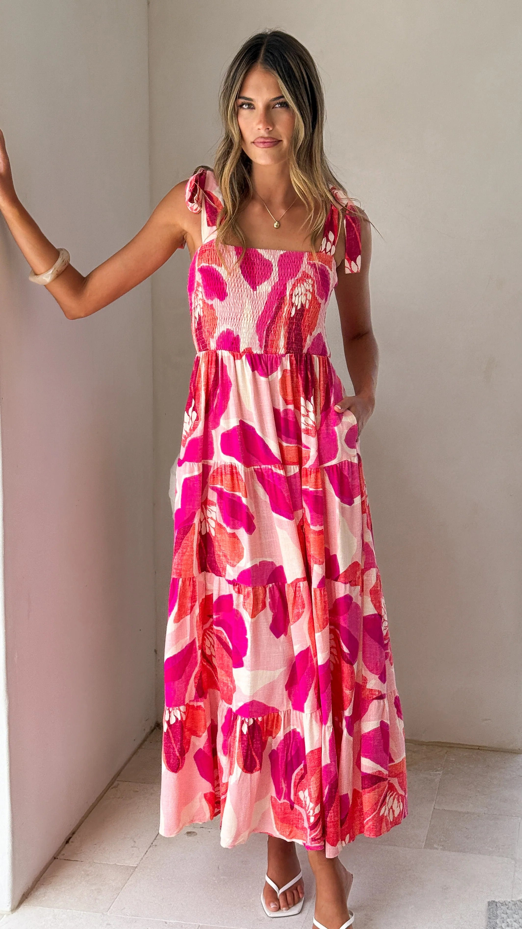 Maille Tiered Maxi Dress - Rosalie Print