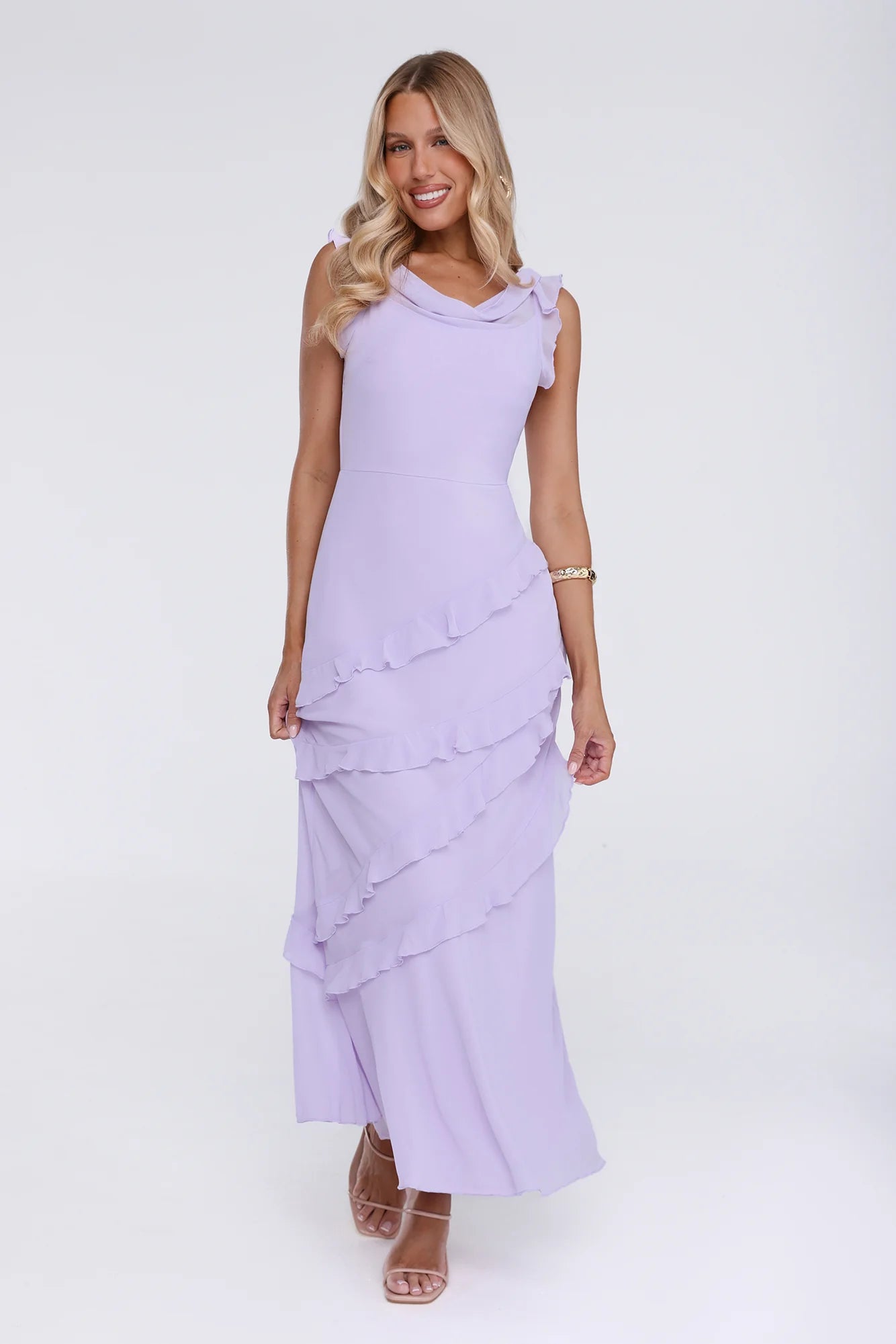Star Effect Maxi Dress Lavender