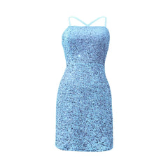 Hero image 0 of Women's Solid Color Glittering Velvet Dress With Beads And Sequins