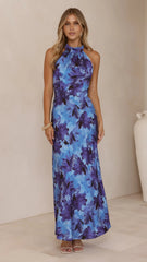 Oralia Maxi Dress - Blue Floral