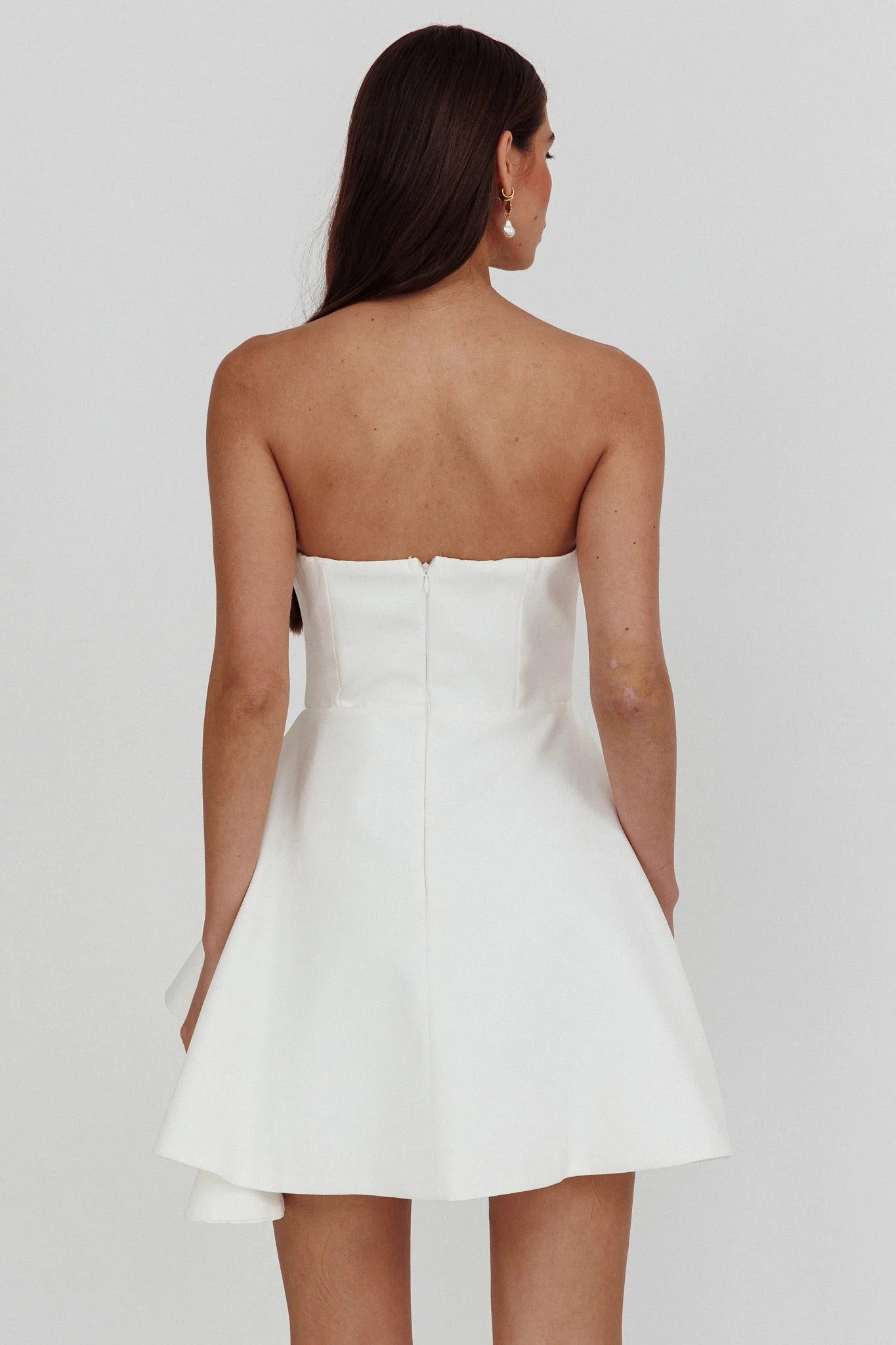 Minnesota Strapless Mini Dress White
