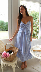 Sadie Slip Stripe Maxi Dress