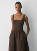 Revive Poplin Dress-Limited Edition — rich mocha brown