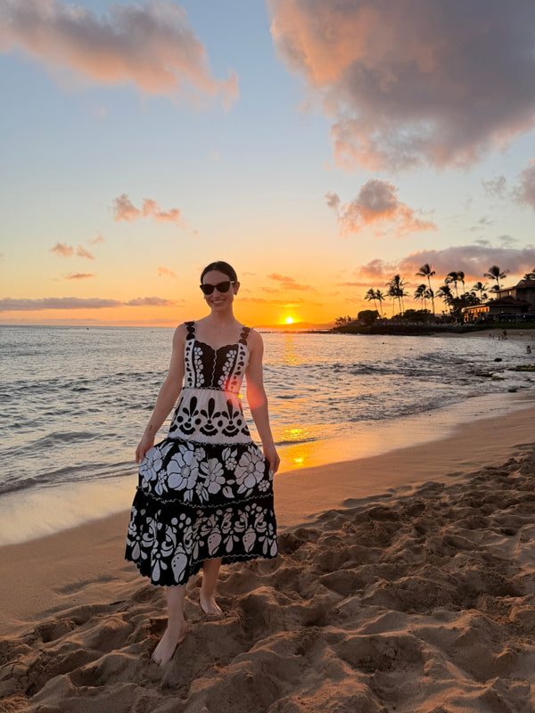 Tiered Floral Midi Dress