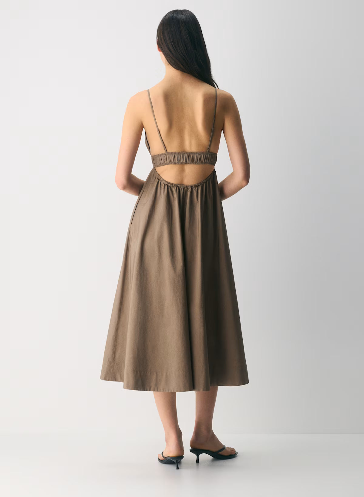 Cotton poplin maxi dress