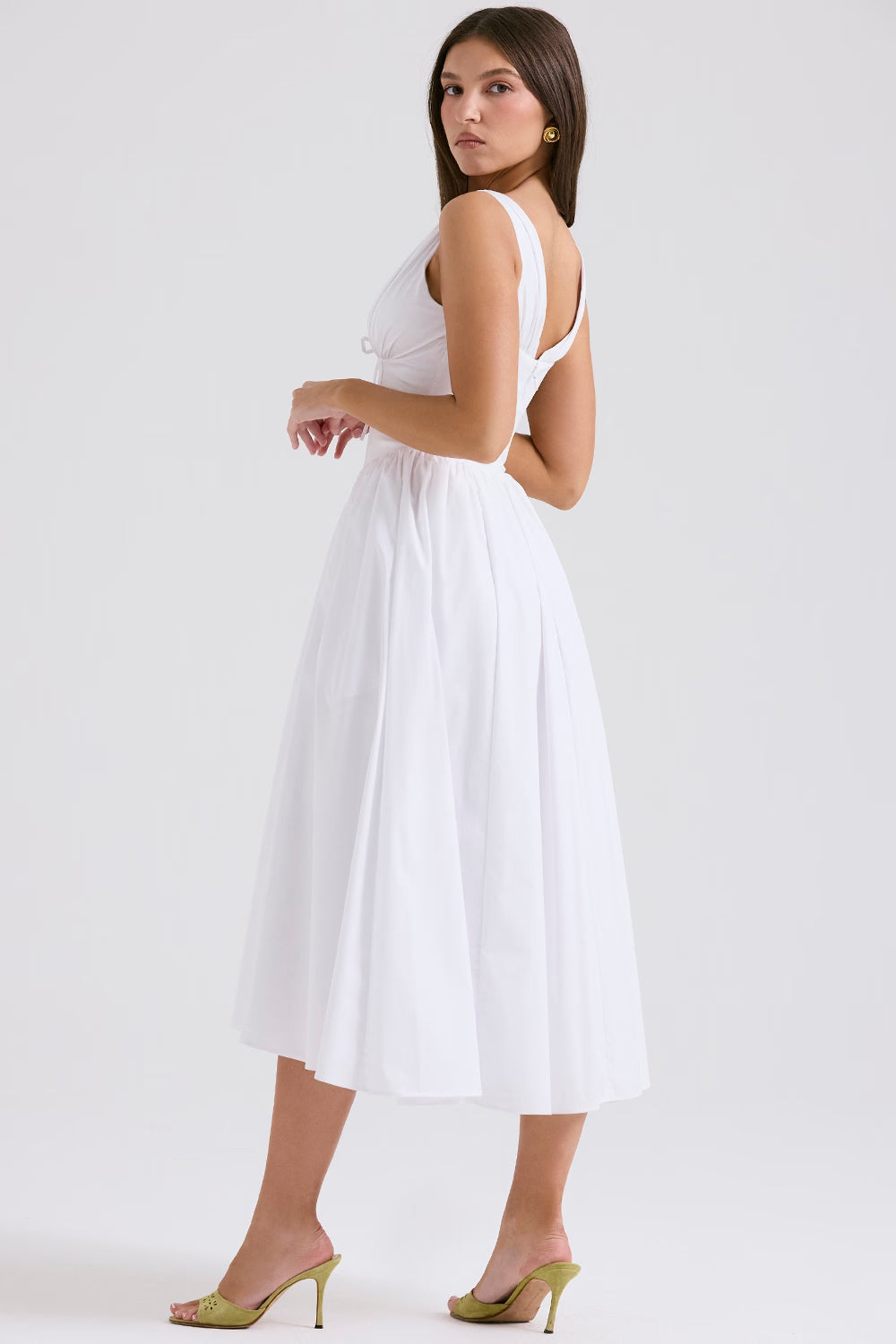 white cotton corset sundress