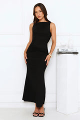 Dusk 'Til Slay Mesh Maxi Dress Black