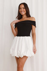 Oceanfront Off Shoulder Mini Dress Black
