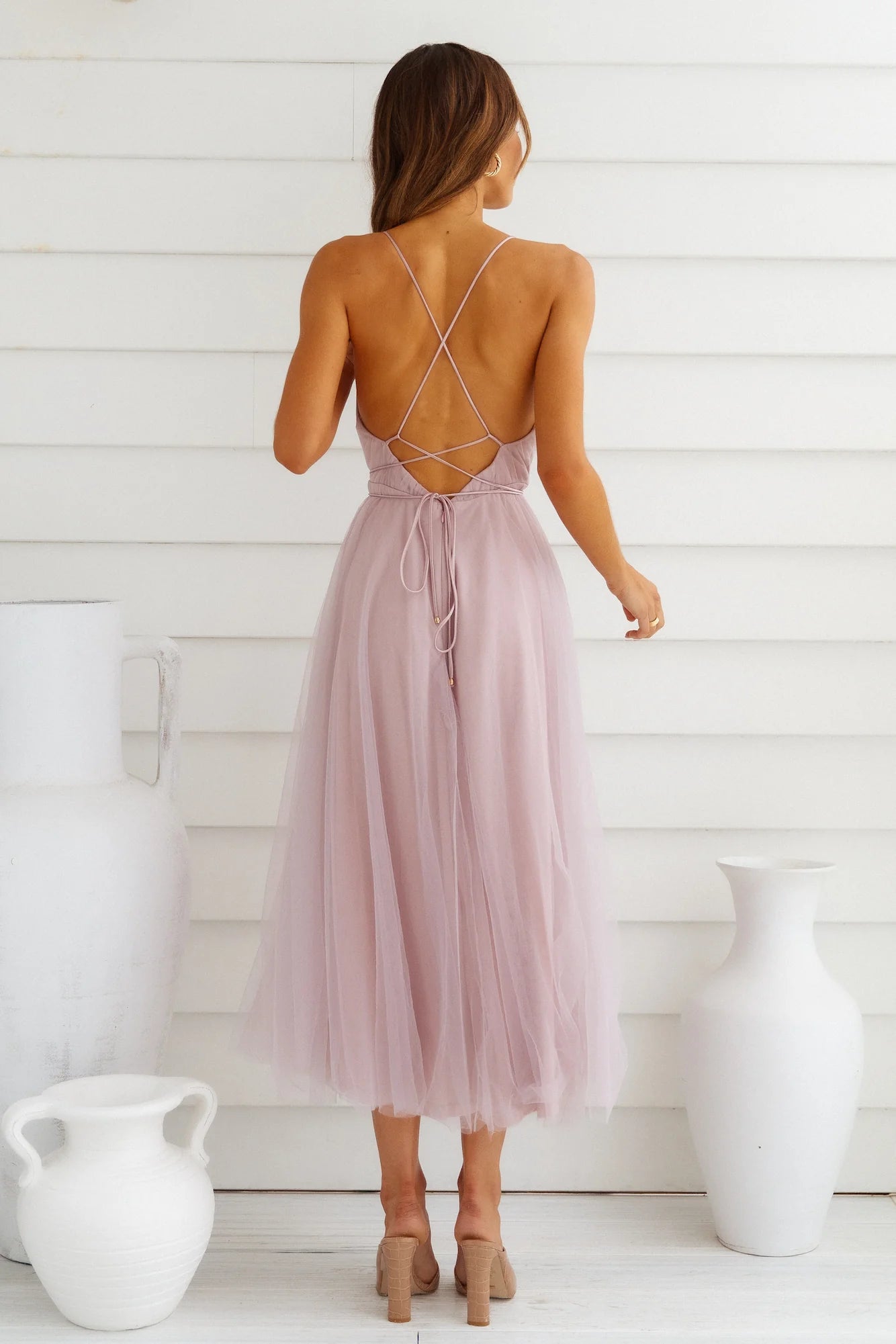 Summer Cinderella Midi Dress Lilac