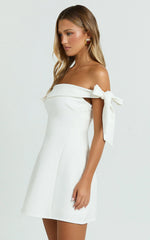 Cecilia Mini Dress-White