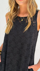 Cerelia Maxi Dress - Black Lace