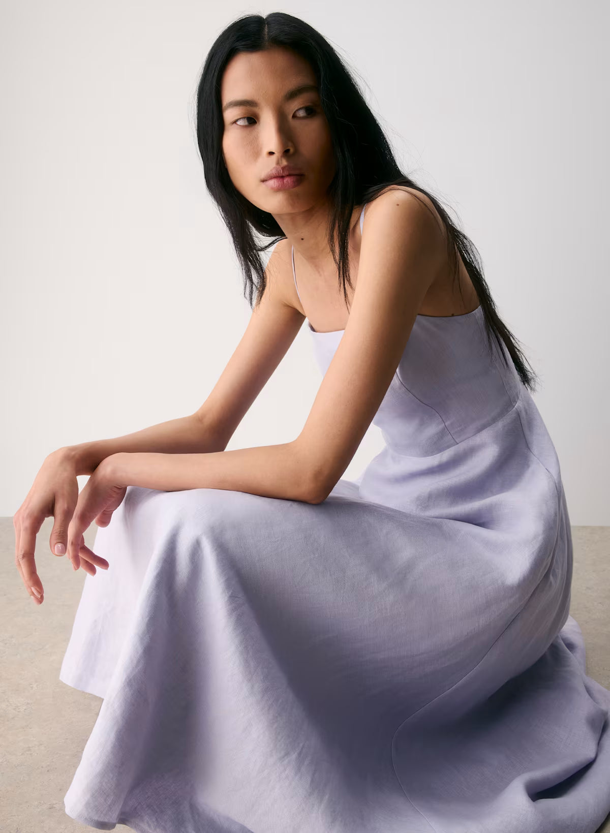 Linen maxi dress