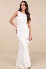 Love In Your Eyes Black Knotted Mermaid Maxi Dress